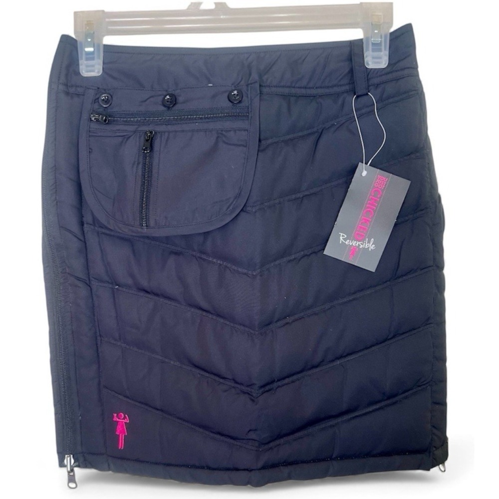 Chicked Minne-Skirt Down Reversible XXS Black‎ Quilted Minnesota Pocket New